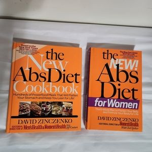 Abs Diet for Women & Abs Diet Cookbook Lot of 2 Hardback Books Flat Belly Keto